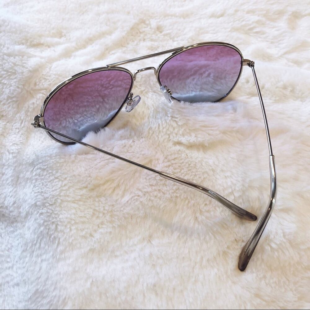 Rosalia Purple Blue Full Rim Aviator Sunglasses - Picture 8 of 10